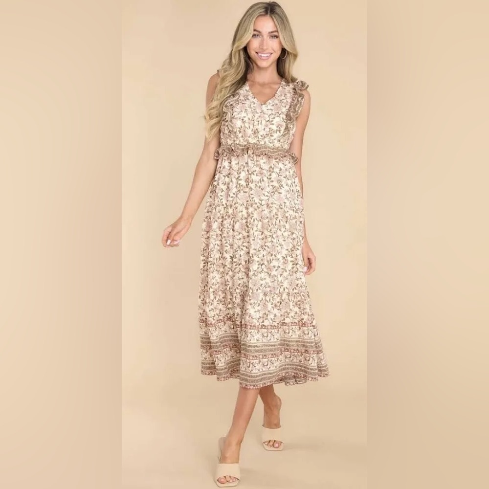 Elegant Floral Print Maxi Dress
